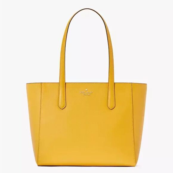 Kate Spade Yellow Gold Fall Staci Medium Tote Bag Purse - Picture 9 of 14